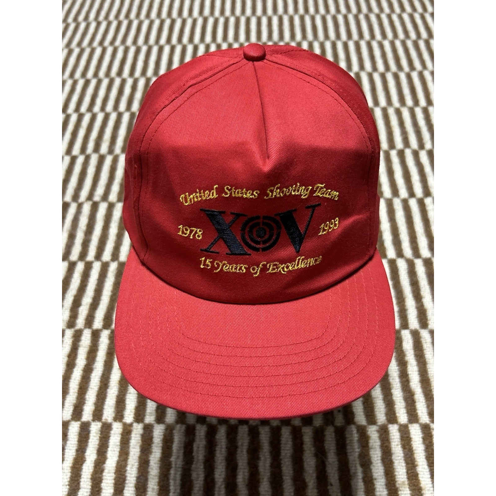Vtg United Shooting Team 15th Anniversary Snapback Embroidered Bullseye Hat
